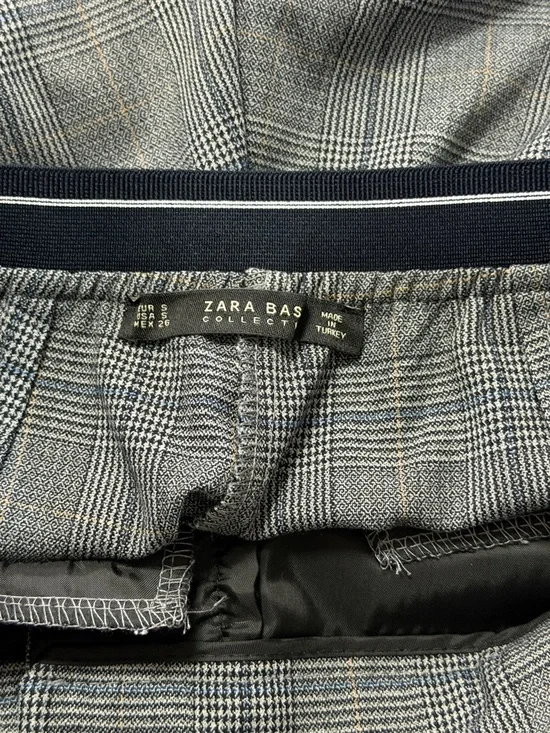 Zara Gray Plaid Dress Pants with Stripes - Picture 5 of 5